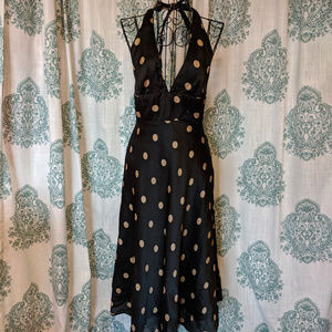 J. Crew black polka dot halter dress 4